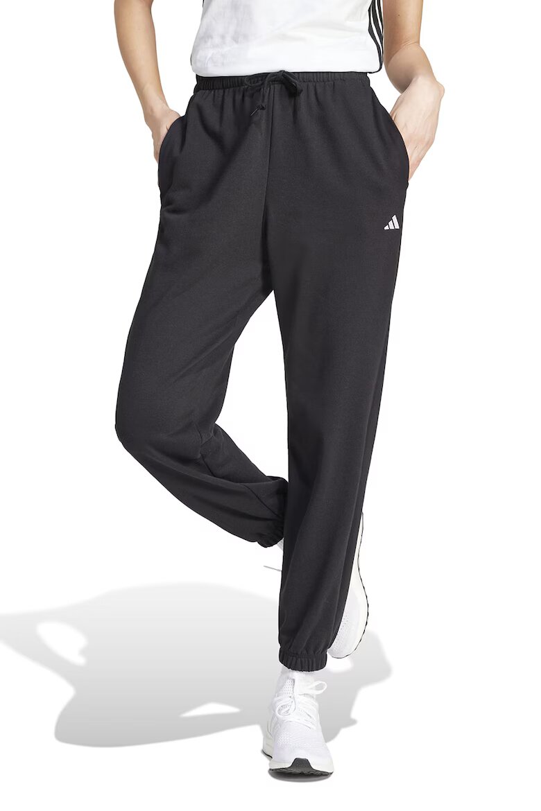 adidas Sportswear Скосен спортен панталон с връзка Бял/Черен