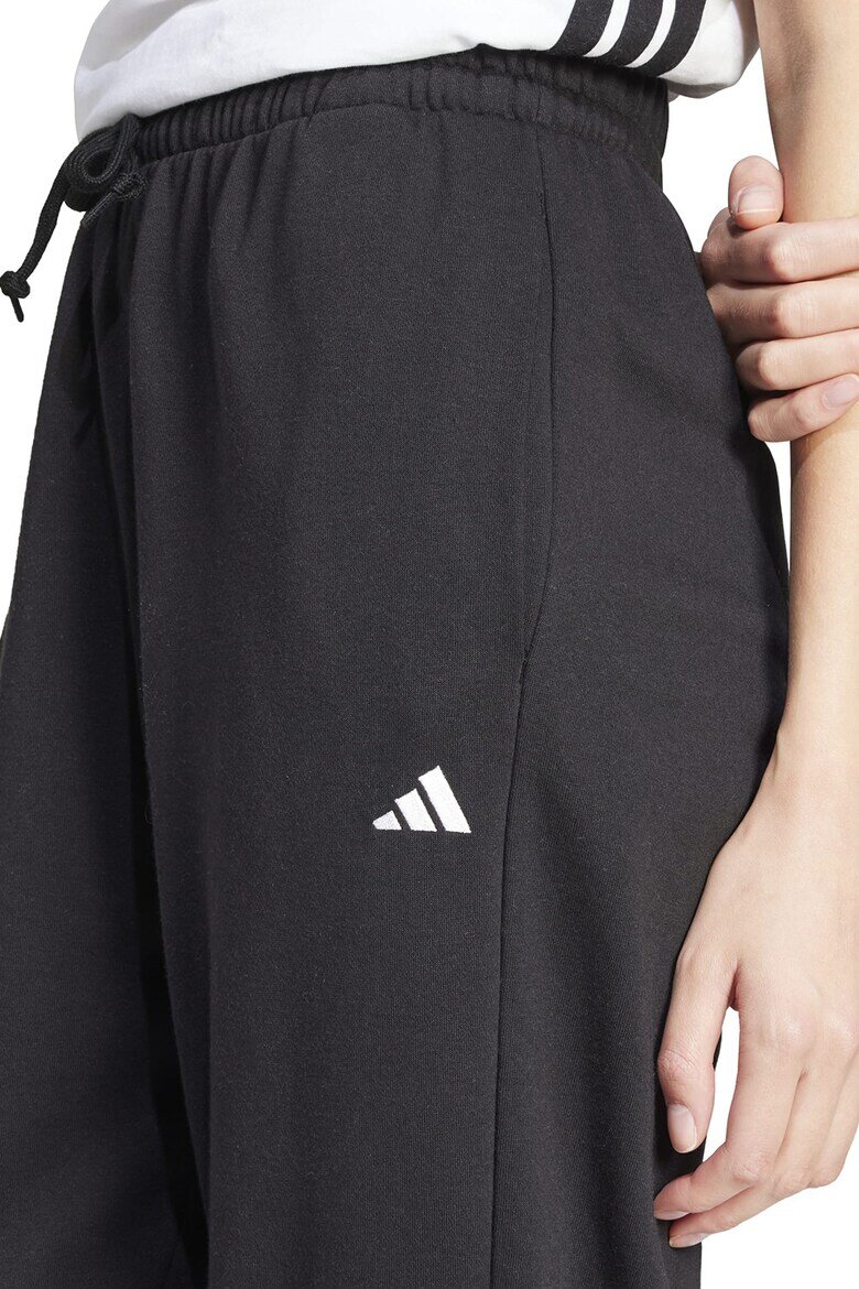 adidas Sportswear Скосен спортен панталон с връзка Бял/Черен