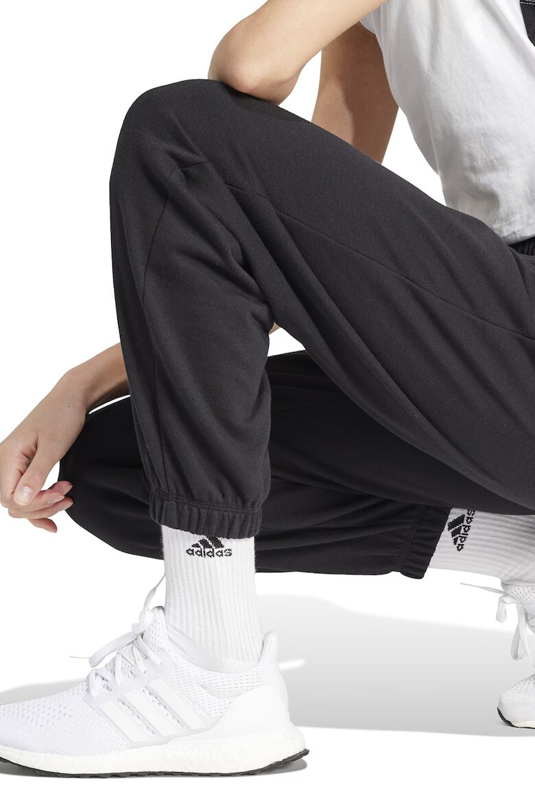 adidas Sportswear Скосен спортен панталон с връзка Бял/Черен