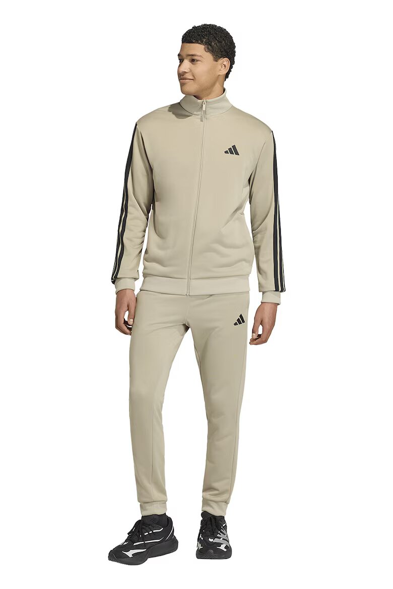 adidas Sportswear Слим спортен екип с лого Бежов