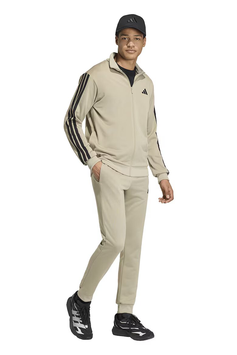adidas Sportswear Слим спортен екип с лого Бежов