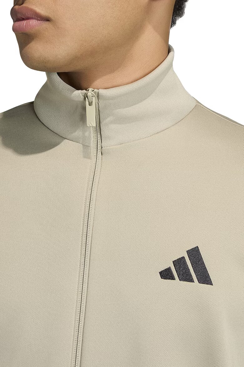 adidas Sportswear Слим спортен екип с лого Бежов