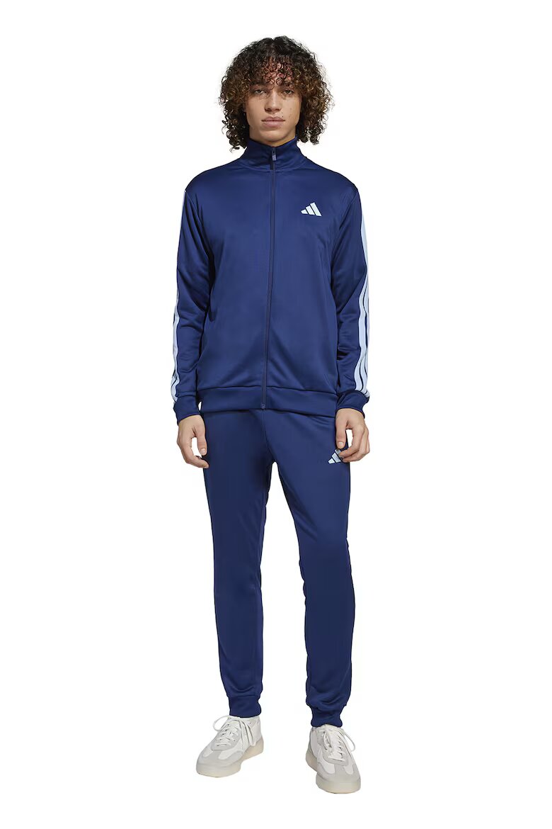 adidas Sportswear Слим спортен екип с лого Тъмносин