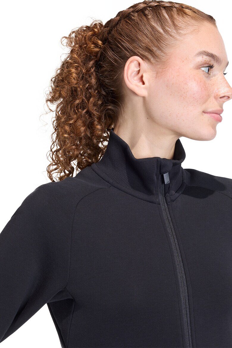 adidas Sportswear Слим суитшърт с модал с цип Черен