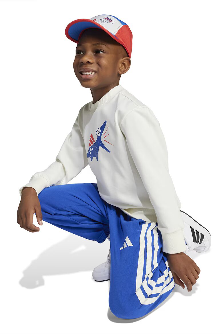 adidas Sportswear Спортен екип Adiraptor с овално деколте Бял/Син