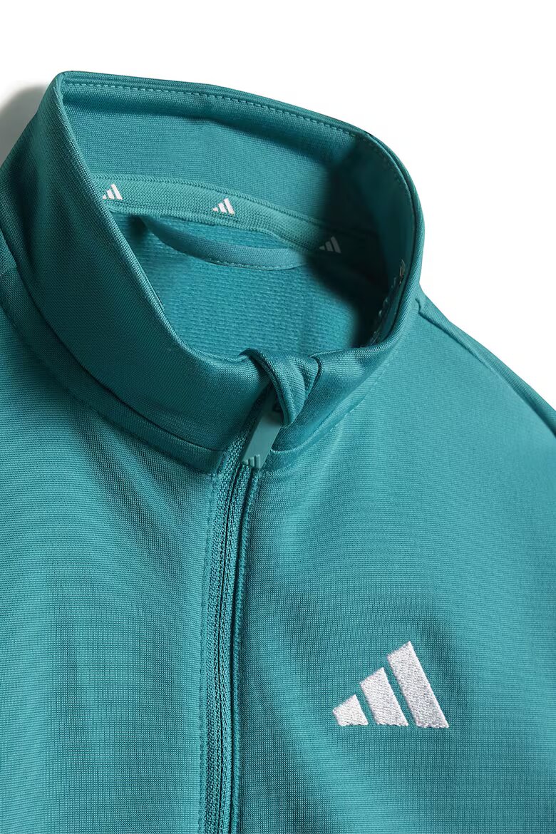 adidas Sportswear Спортен екип Essentials Climacool с цип Бял/Тъмнозелен/Персийско зелено