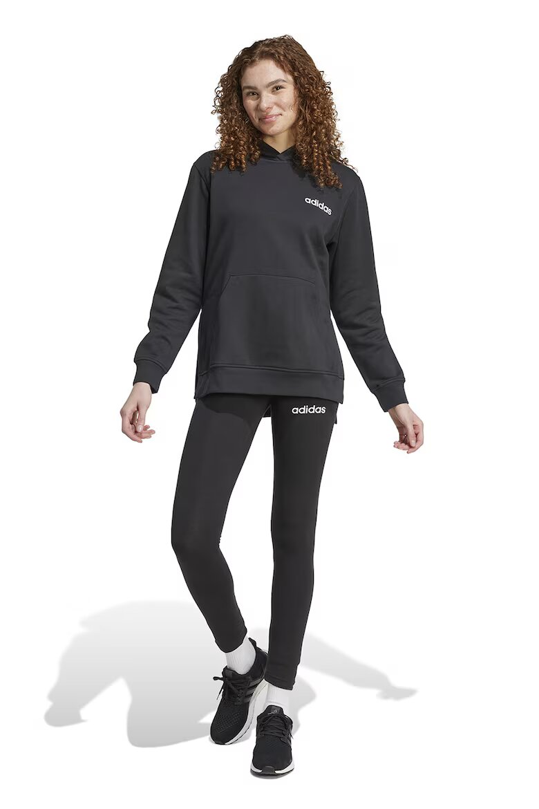 adidas Sportswear Спортен екип Leisure с памук с лого Черен/Мръснобял