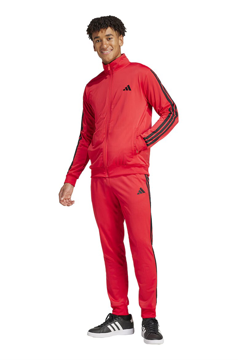 adidas Sportswear Спортен екип с бродирано лого Черен/Мандарина