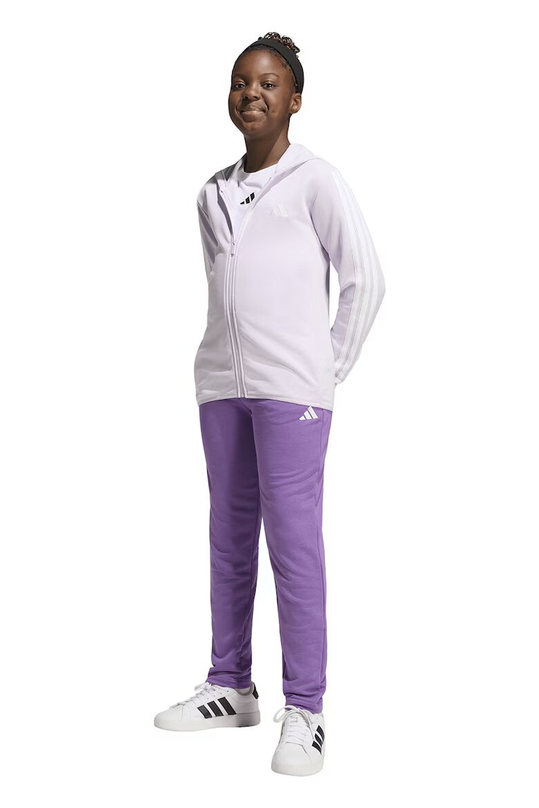 adidas Sportswear Спортен екип с качулка и лого Бял/Лавандула