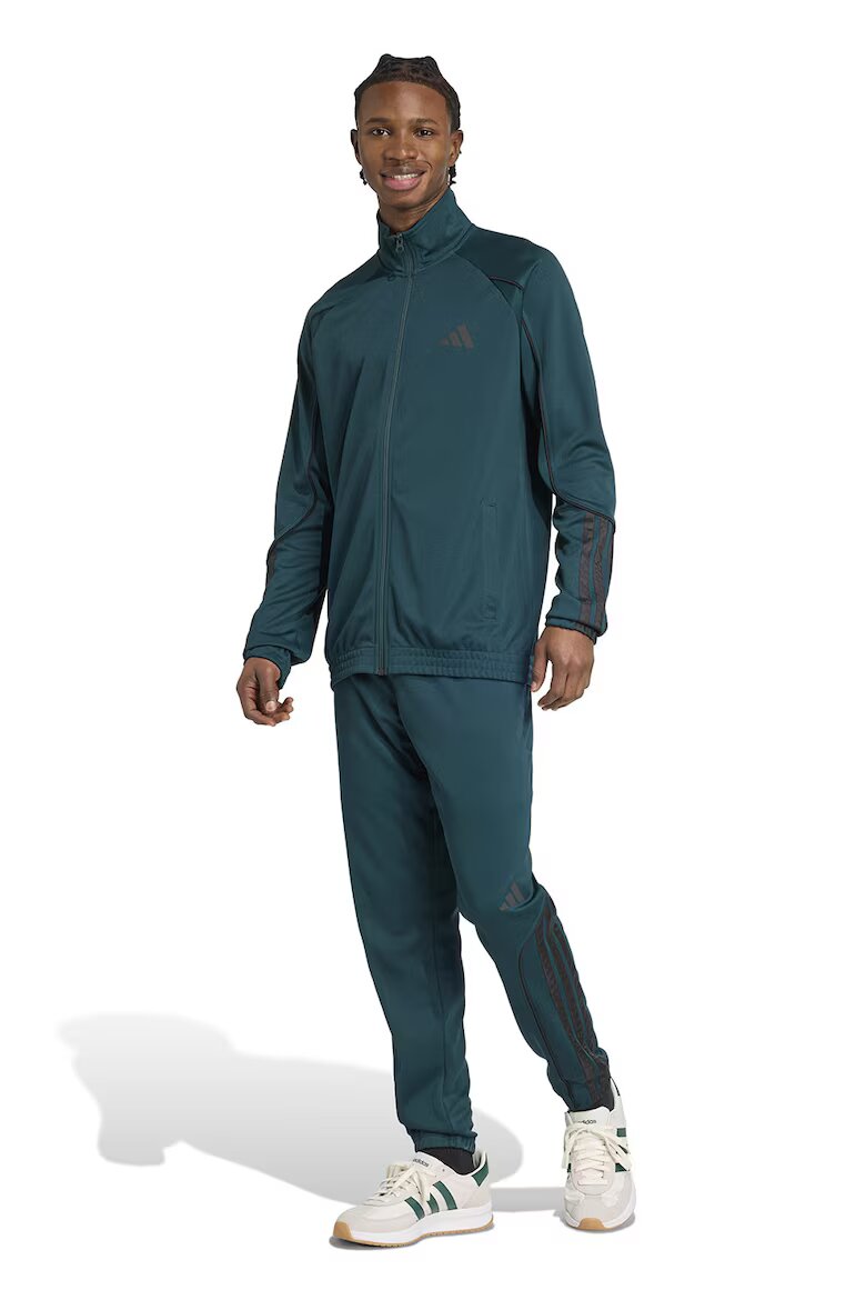 adidas Sportswear Спортен екип с контрасти Stadium Избеляло черно/Тъмнозелен