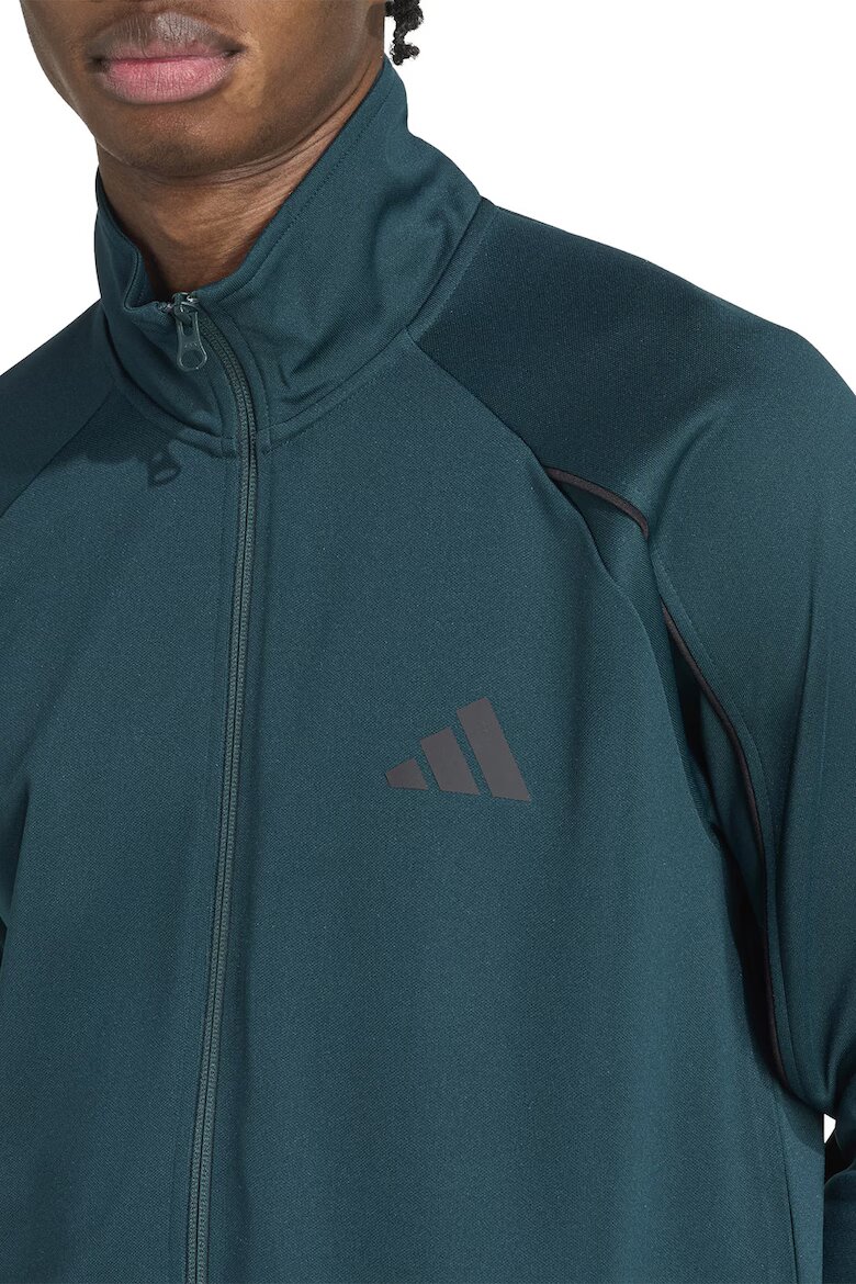 adidas Sportswear Спортен екип с контрасти Stadium Избеляло черно/Тъмнозелен
