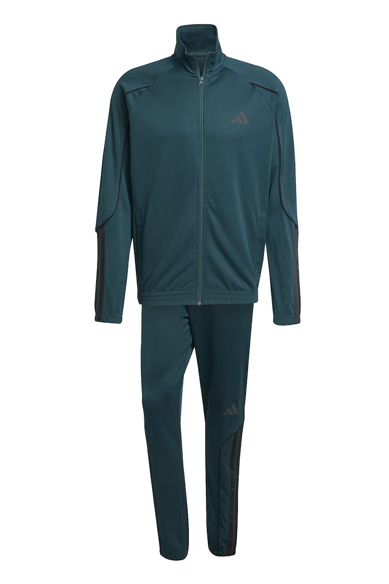 adidas Sportswear Спортен екип с контрасти Stadium Избеляло черно/Тъмнозелен