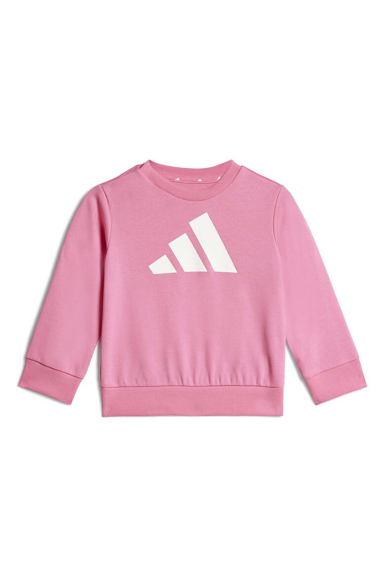 adidas Sportswear Спортен екип с контрастно лого Бял/Тъмнорозов