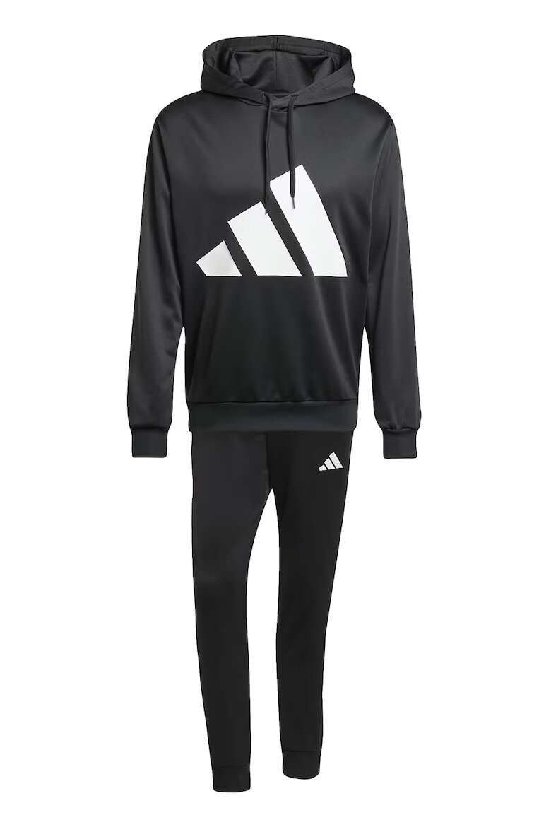 adidas Sportswear Спортен екип с лого Бял/Черен