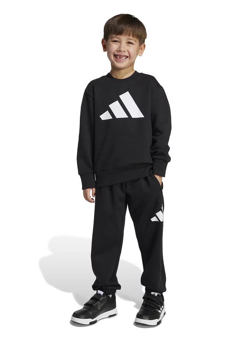 adidas Sportswear Спортен екип с лого - Бял/Черен