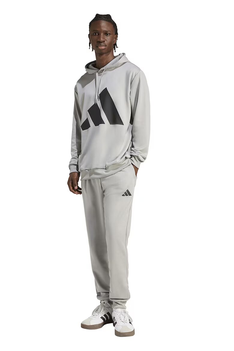 adidas Sportswear Спортен екип с лого Черен/Сив меланж