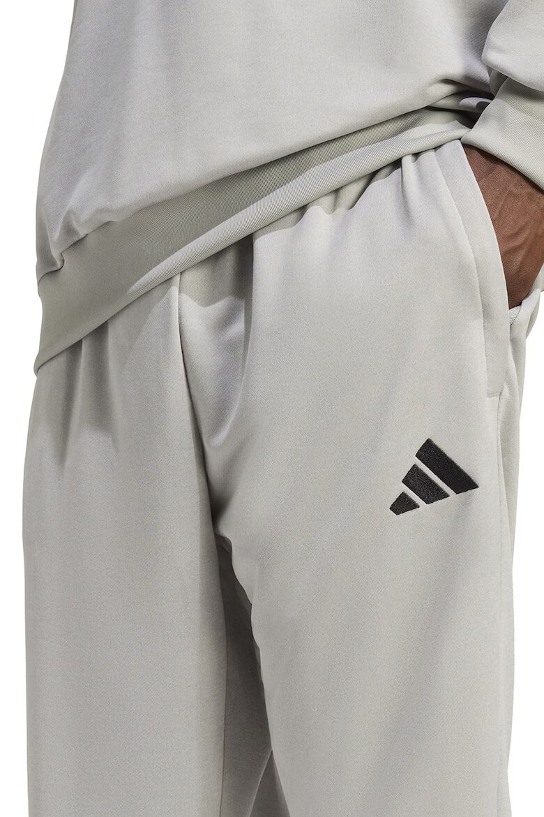 adidas Sportswear Спортен екип с лого Черен/Сив меланж