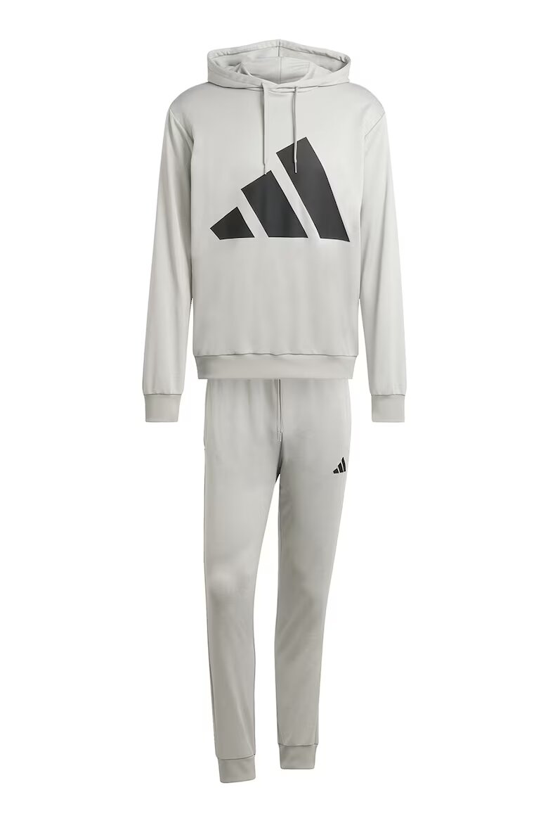 adidas Sportswear Спортен екип с лого Черен/Сив меланж