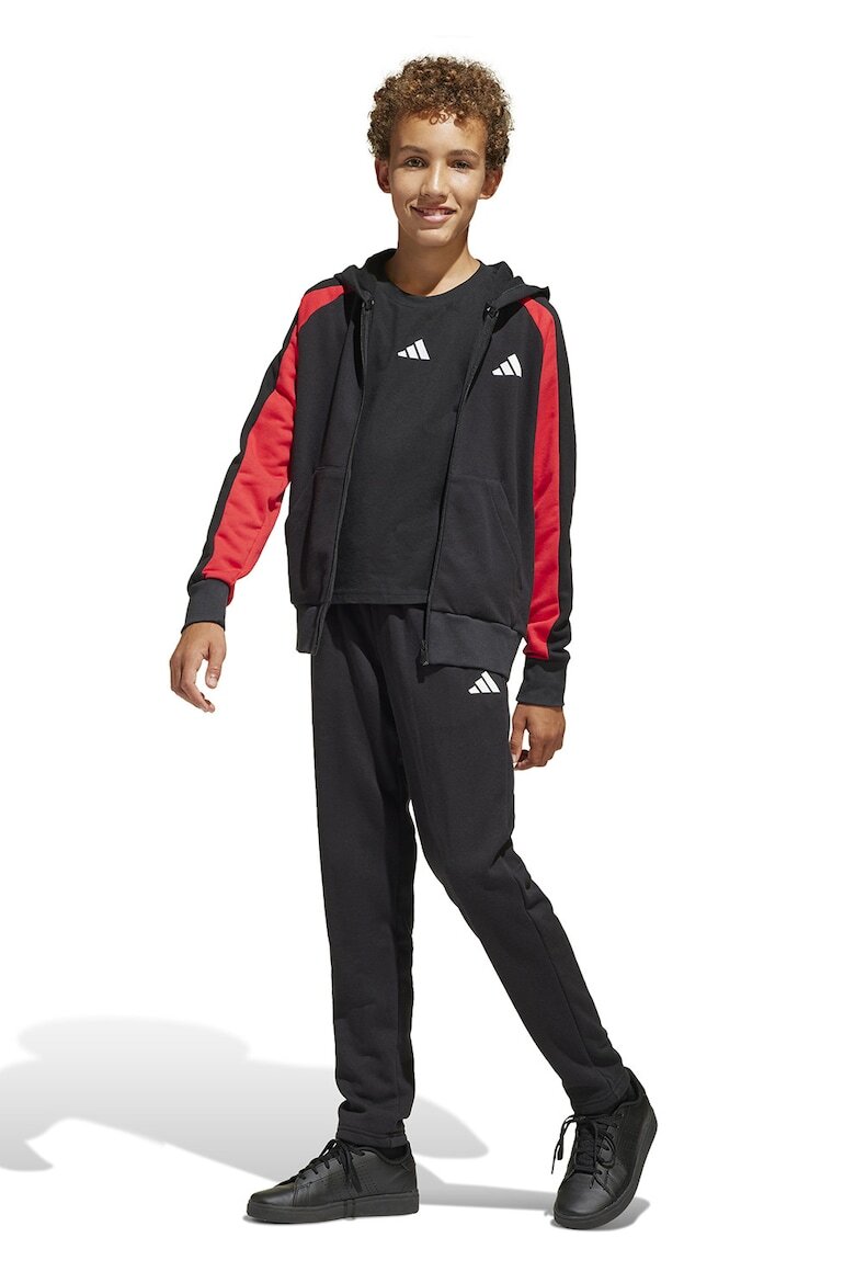 adidas Sportswear Спортен екип с лого Червен/Бял/Избеляло черно