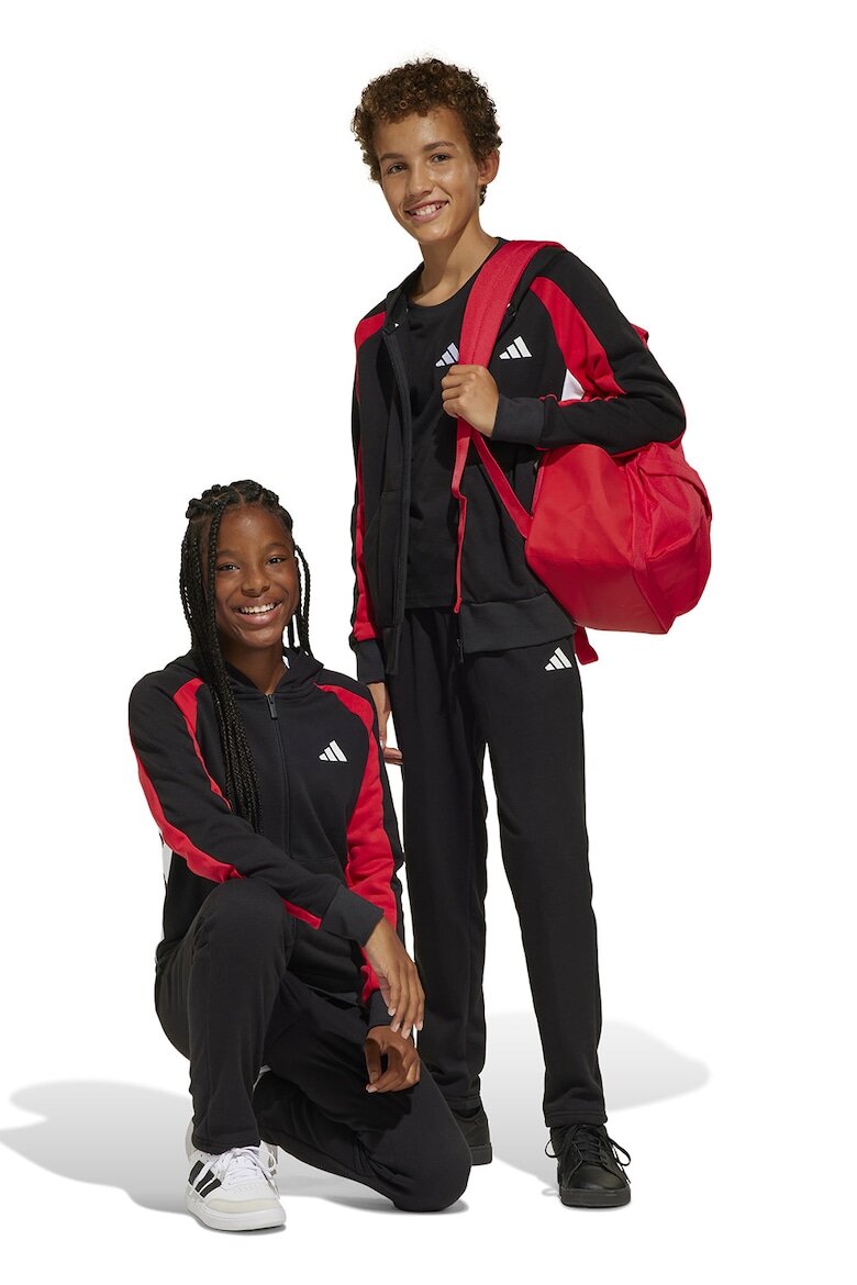 adidas Sportswear Спортен екип с лого Червен/Бял/Избеляло черно