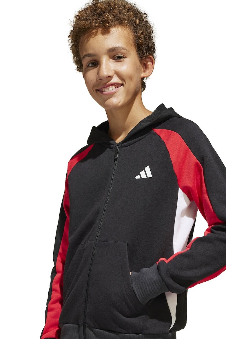 adidas Sportswear Спортен екип с лого Червен/Бял/Избеляло черно
