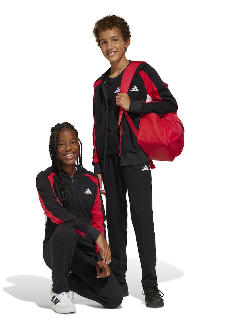 adidas Sportswear Спортен екип с лого - Червен/Бял/Избеляло черно