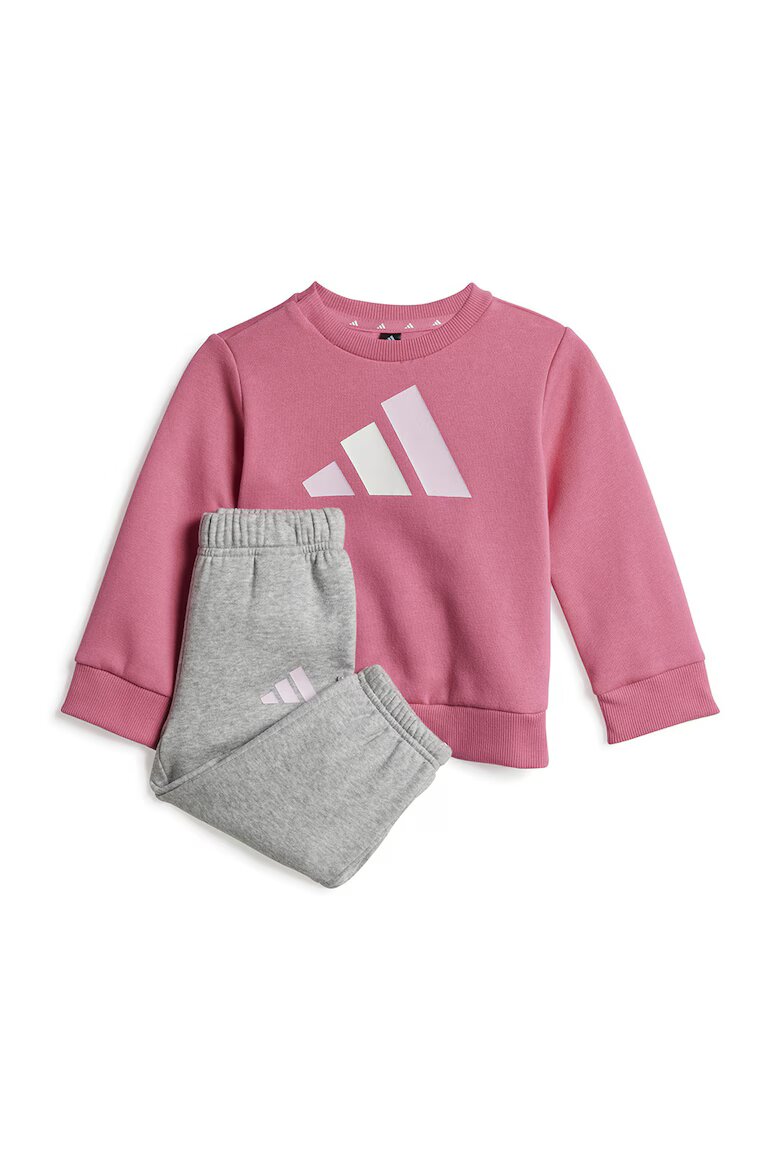 adidas Sportswear Спортен екип с лого Сив меланж/Розово