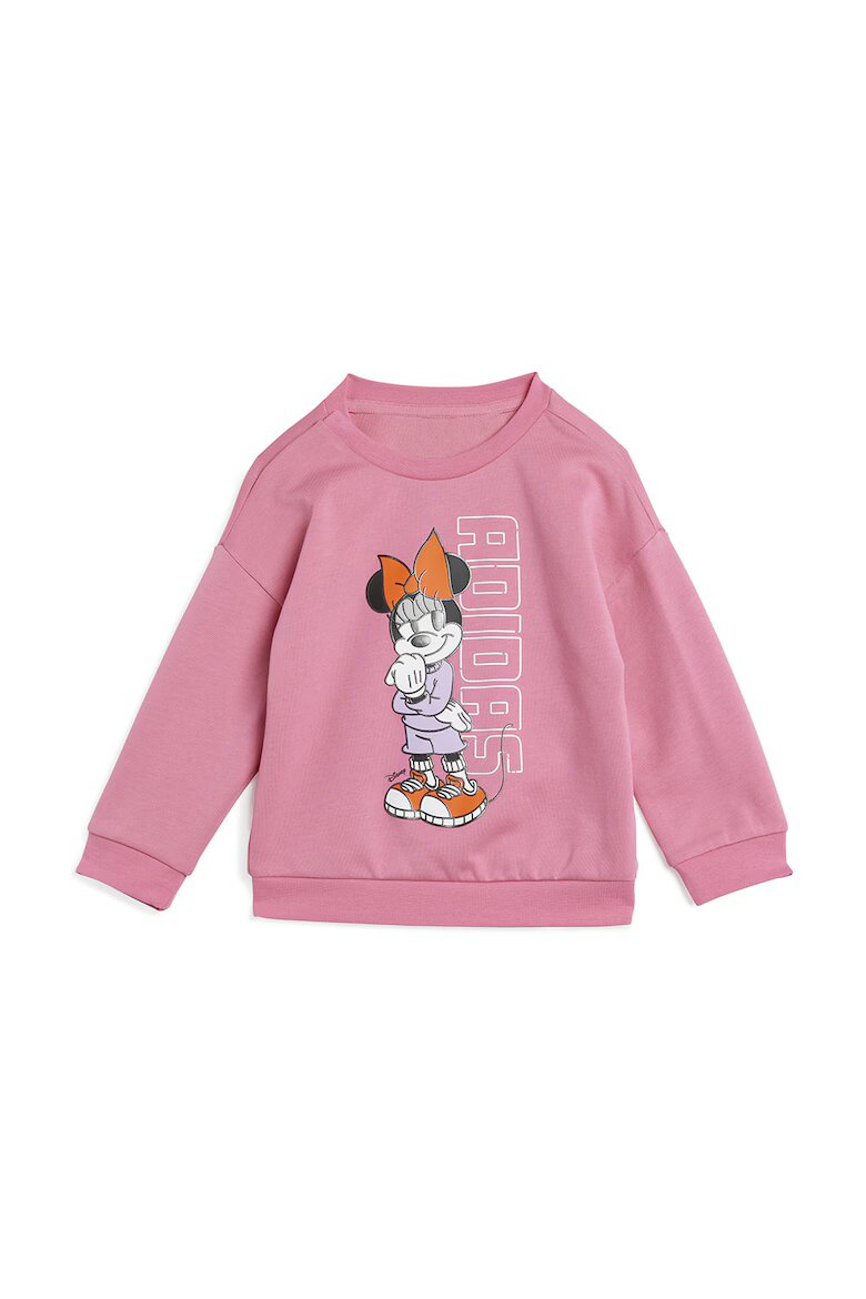 adidas Sportswear Спортен екип с паму с шарка на Minnie Mouse и лого Бял/Пастелнорозов