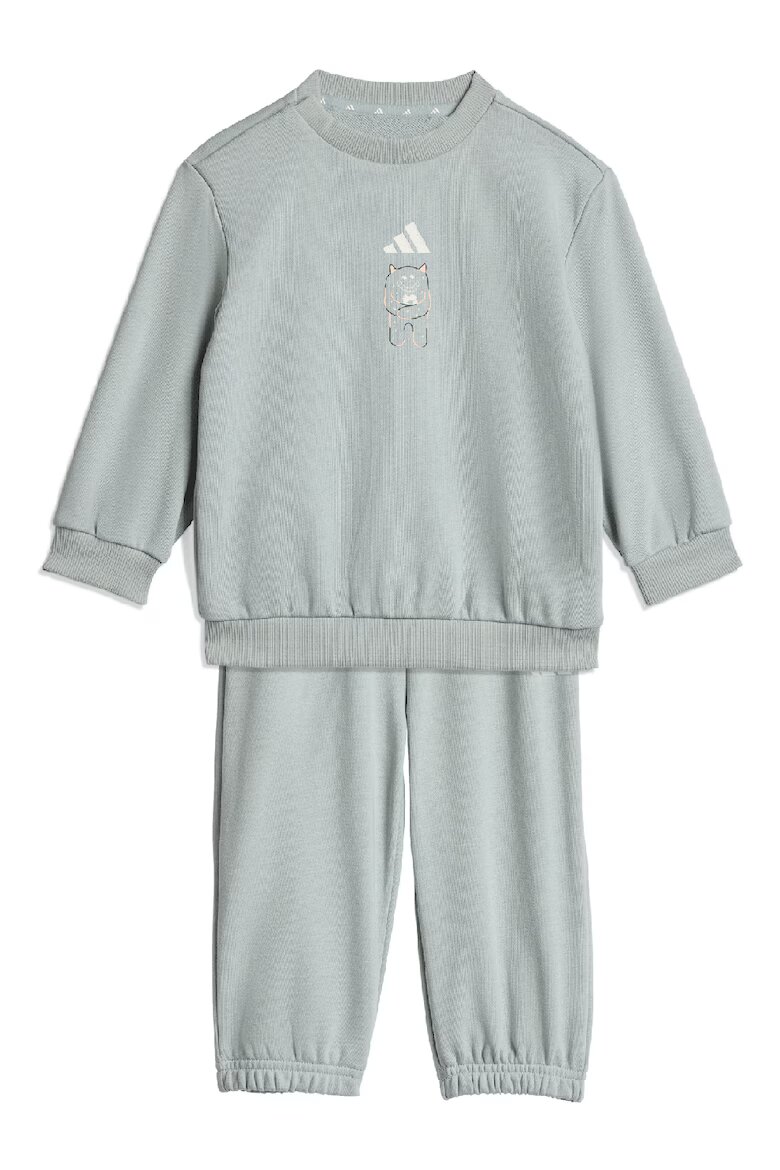 adidas Sportswear Спортен екип с памук и фигурален принт Бледозелен