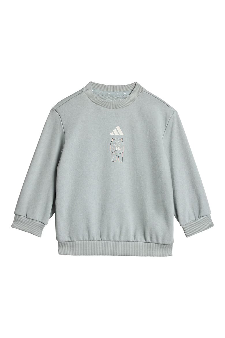 adidas Sportswear Спортен екип с памук и фигурален принт Бледозелен