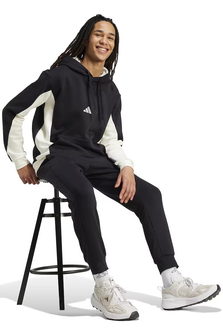 adidas Sportswear Спортен екип с памук с лого Черен/Мръснобял