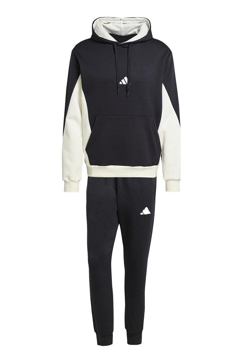 adidas Sportswear Спортен екип с памук с лого Черен/Мръснобял