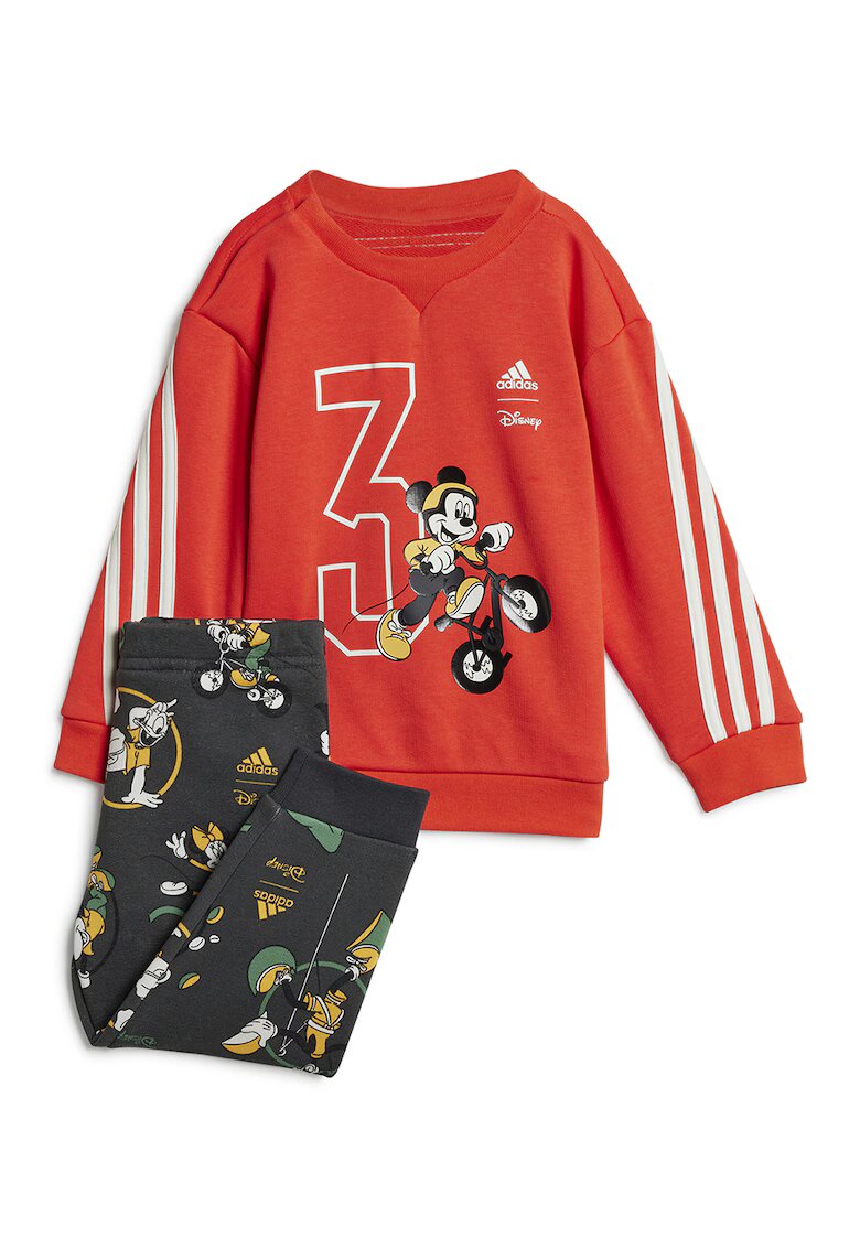 adidas Sportswear Спортен екип с памук с принт - Червен/Бял/Tъмносив