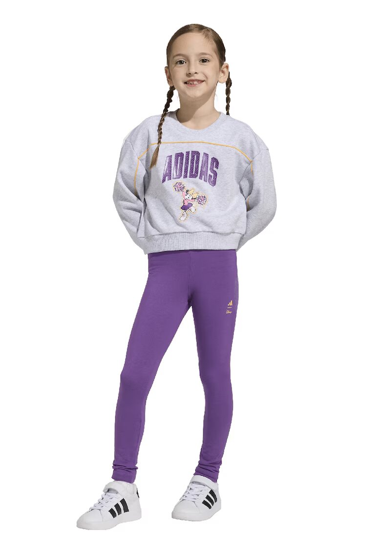 adidas Sportswear Спортен екип с принт - Светлосив меланж/Аметист