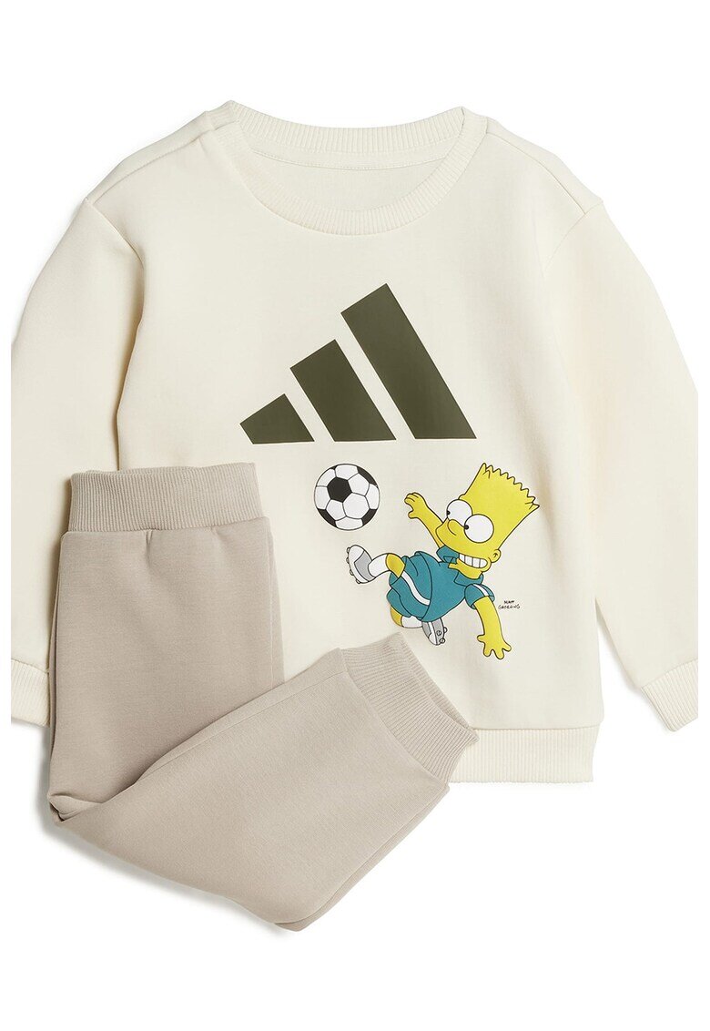 adidas Sportswear Спортен екип с шарка Simpsons - Шафраново жълто/Петролно синьо/Крем
