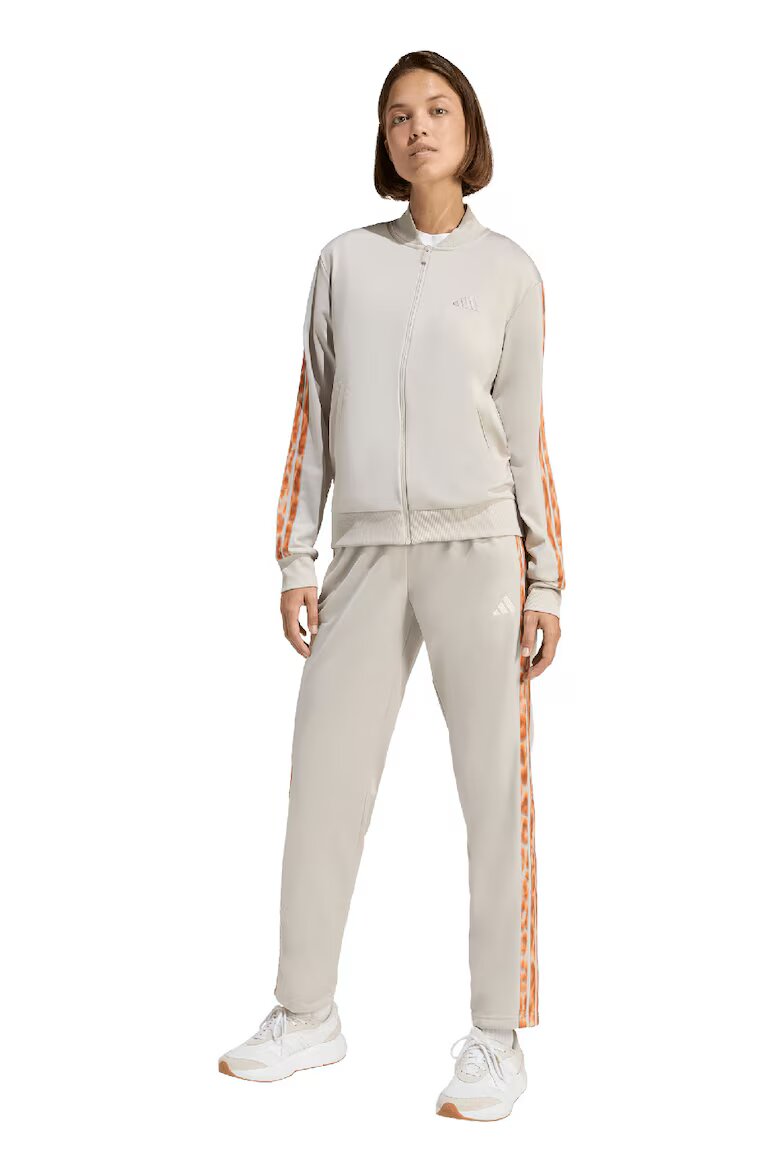 adidas Sportswear Спортен екип с цип и контрасти Оранжев/Бежов