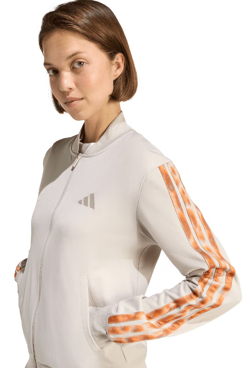 adidas Sportswear Спортен екип с цип и контрасти Оранжев/Бежов