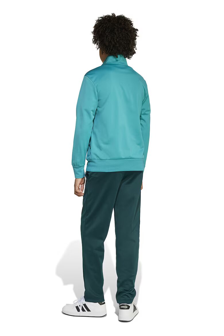 adidas Sportswear Спортен екип с цип и лого Бял/Аквамарин син/Петролно синьо