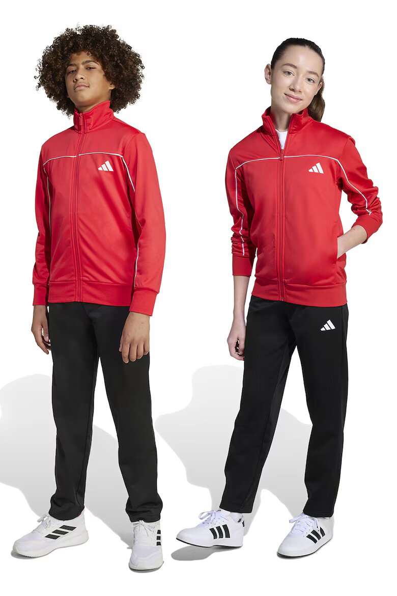 adidas Sportswear Спортен екип с цип и лого Бял/Черен/Корал