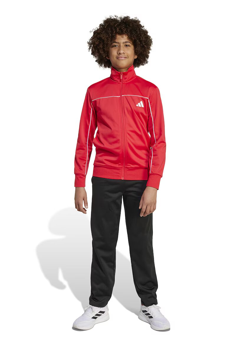 adidas Sportswear Спортен екип с цип и лого Бял/Черен/Корал