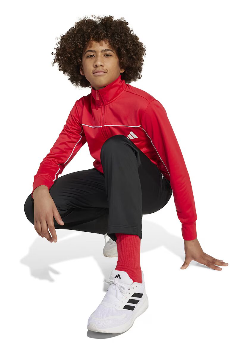 adidas Sportswear Спортен екип с цип и лого Бял/Черен/Корал