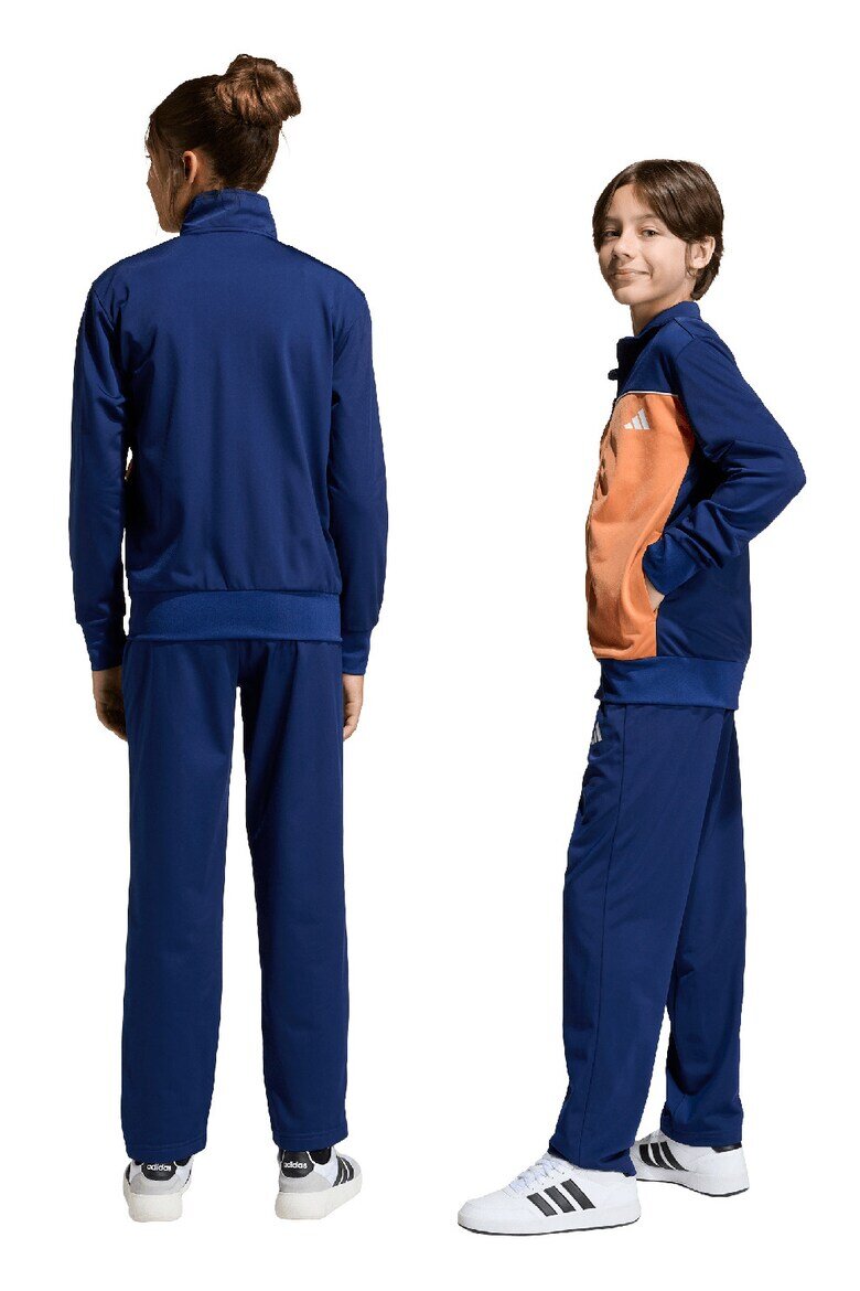 adidas Sportswear Спортен екип с цип и лого Оранжев/Тъмносин