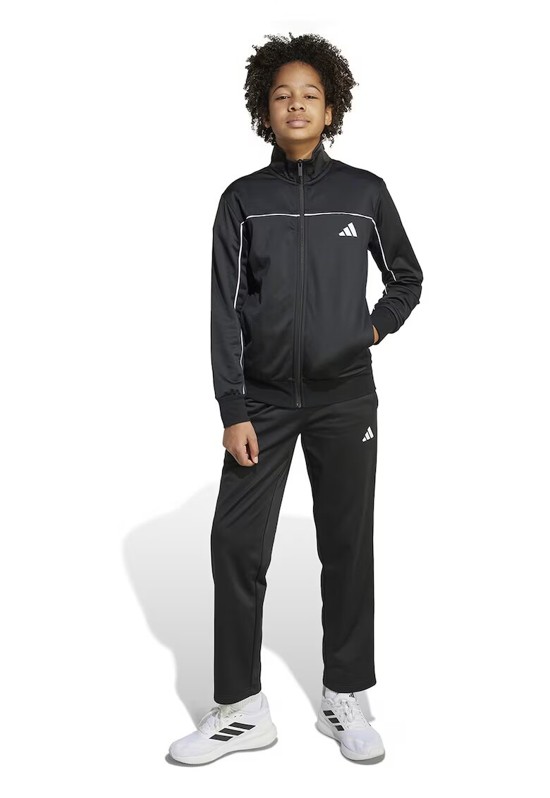 adidas Sportswear Спортен екип с цветен блок и цип - Черен/Бял