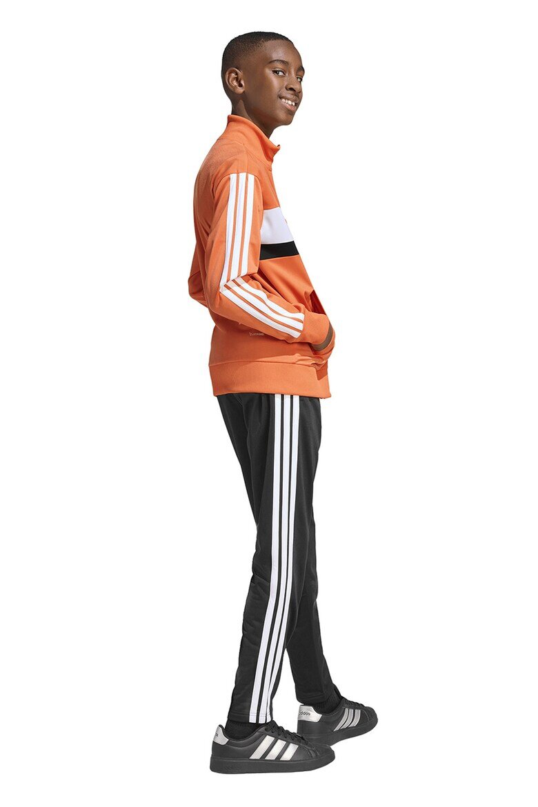 adidas Sportswear Спортен екип Tiberio с цип и лого Бял/Черен/Бледооранжев