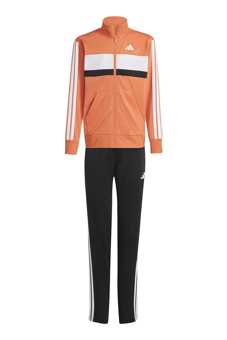 adidas Sportswear Спортен екип Tiberio с цип и лого Бял/Черен/Бледооранжев