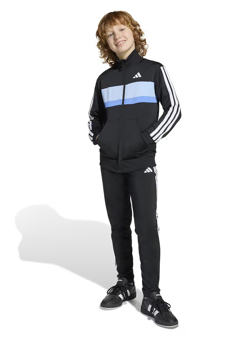 adidas Sportswear Спортен екип Tiberio с цип и лого Бял/Черен/Син