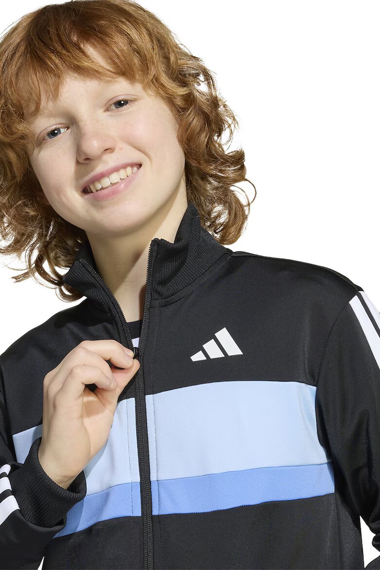 adidas Sportswear Спортен екип Tiberio с цип и лого Бял/Черен/Син