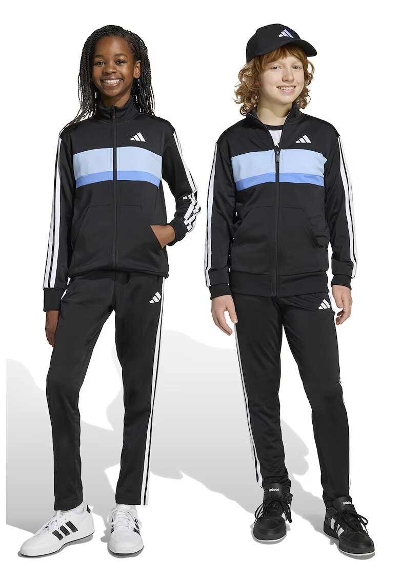 adidas Sportswear Спортен екип Tiberio с цип и лого - Бял/Черен/Син