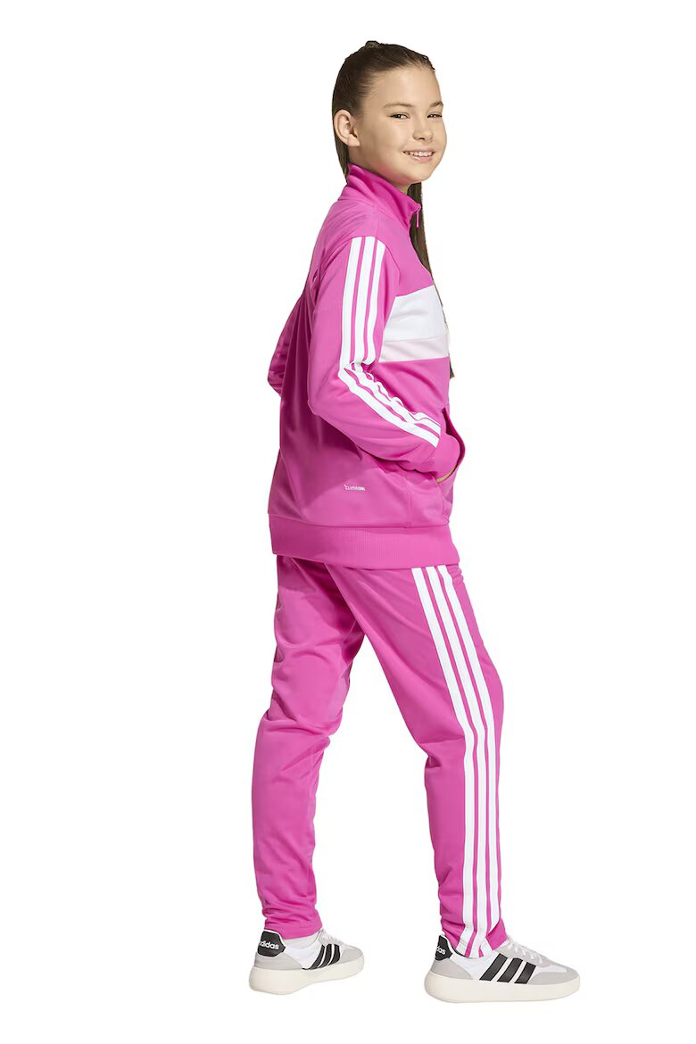 adidas Sportswear Спортен екип Tiberio с цип и лого Бял/Розово