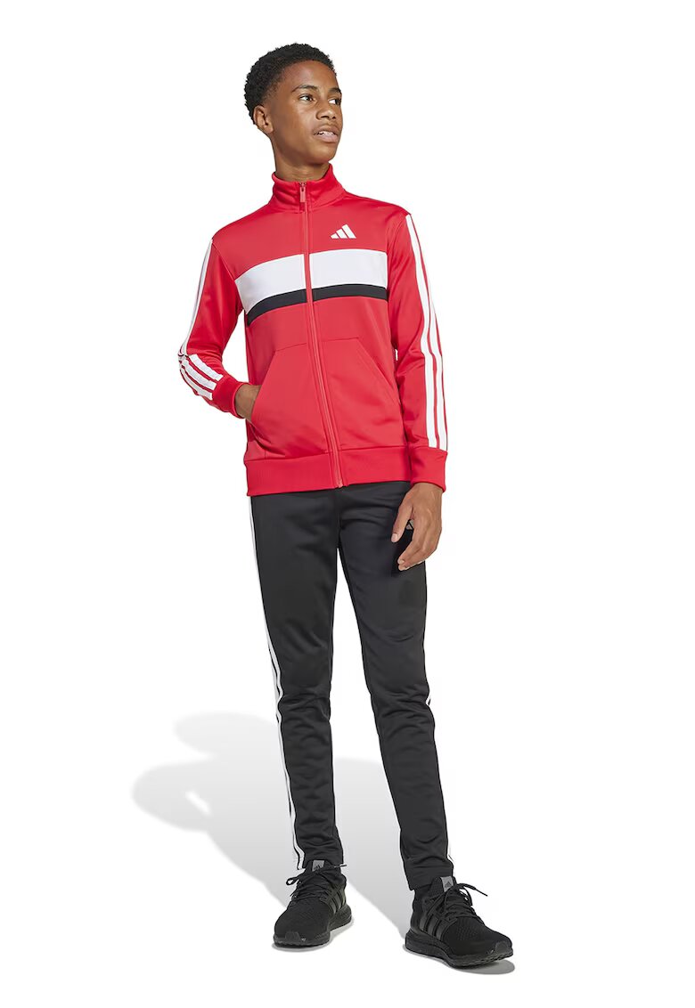 adidas Sportswear Спортен екип Tiberio с цип и лого - Черен/Корал